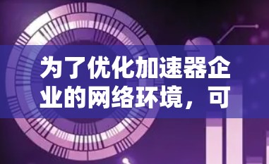 为了优化加速器企业的网络环境，可以按照以下步骤进行