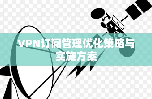VPN订阅管理优化策略与实施方案